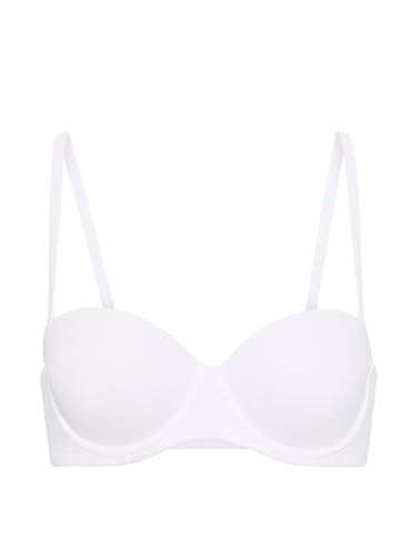 Victoria's Secret Pink Wear Everywhere Strapless Push Up Bra, Padded, Adjustable Straps, Optic White, (38B)
