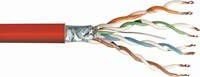Câble Cat5e FTP rouge blindé 100M souple pour réseau 100MHz