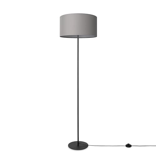 Paco Home Stehleuchte Wohnzimmer Schlafzimmer Stehlampe Standleuchte Stoffschirmlampe Lampenschirm Rund Modern E27 Einfarbig