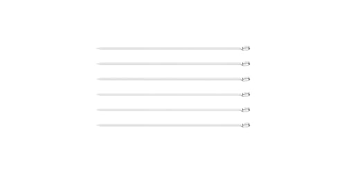 Tramontina Juego de 6 Pinchos Brochetas Barbacoa en Acero Inoxidable Churrasco 30 cm