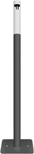 ZCEDZYSW Cubo de basura para exteriores, grande, comercial, vertical, columna de ceniza, cubo de acero inoxidable (E)