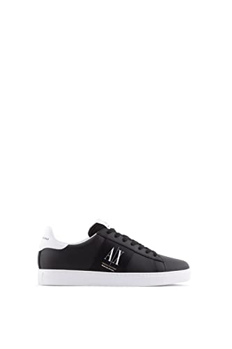 Logo posteriore ARMANI EXCHANGE Side Logo Patch, Basic, Sneaker, Scarpe da Ginnastica Uomo, Nero (Black/Op.White/Black)`, 43 EU