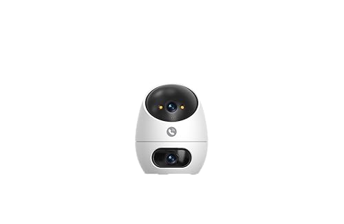 Beans View 3K+3K (5MP+5MP) Telecamera per interni a Doppio Obiettivo, Sicurezza a 360°, Supporto Scheda SD da 512 GB, 2.4GHz, Compatibile con Alexa, Chiamata Bidirezionale, Rilevamento di Persone D220 - Immagine 1