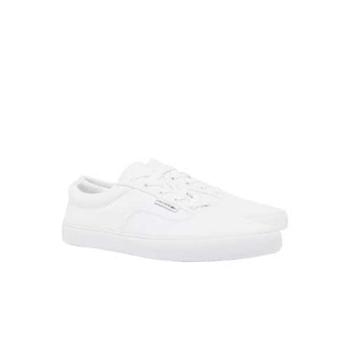 Lacoste Men's Lace Base Sneaker, White, 10