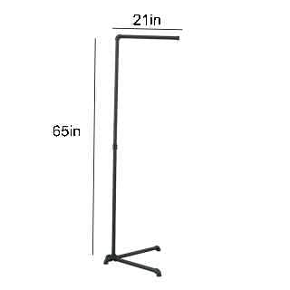 Fodue Industrial Pipe Clothes Rack, Standing Iron Garment Bar, Multi-Purpose Hanging Rod For Closet Storage (Black) #TOP2
