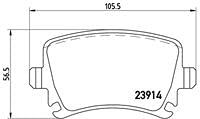 ATE 13.0460 - 2880.2 4 x piastrine di freno