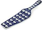 Polmedia Polish Pottery 10-inch Stoneware Pie and Cake Server H2580H Hand Painted from Ceramika Artystyczna in Boleslawiec Poland. Shape S147A(438) Pattern P2905A(375E)