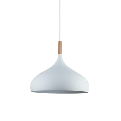Nordic Pendant Light Fixture, Scandinavian Wood and Iron Hanging Lamp