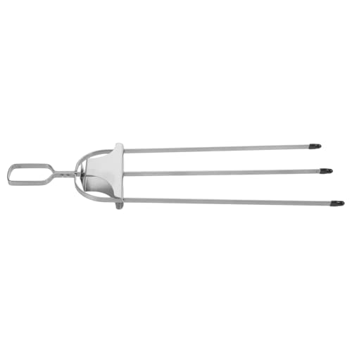 Abaodam Spiedo per Barbecue in Acciaio Inox a 3 Punte 35 CM Forchetta per Griglia da Esterno Riutilizzabile Spiedini in Metallo per Kebab per Campeggio e Picnic