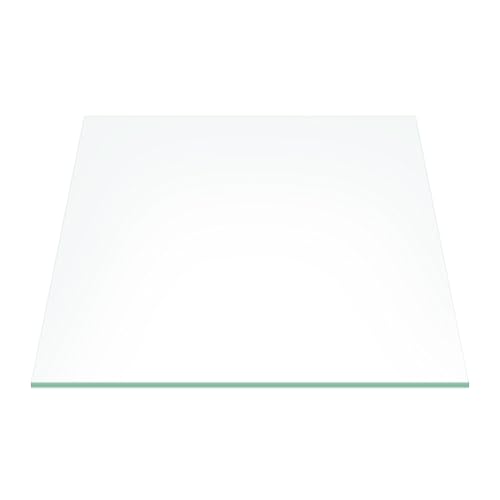 Clear Tempered Glass Table Top 12 Inch Square Flat Edge with 1/4 Inch Thickness for Dining, Coffee or Side Tables by Fab Glass and Mirror