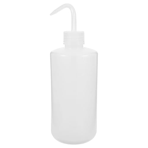 NUOBESTY - NUOBESTY Flacon Laveur Plastique 500 Ml Blanc Bec Verseur Incurvé Anti-Fuite Flacon de Rinçage à Goulot Étroit pour Laboratoire et Usage Industriel