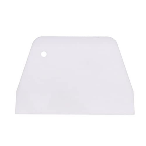 2 PCS Plastic Dough Scrapers, Multipurpose Food Scrappers, Food- Grade Bench Scrapers for Dough Cake Bread Fondant Icing (White )