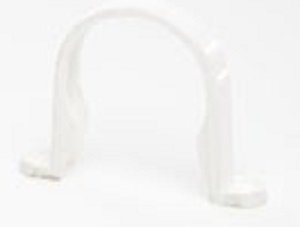 Pack of 2 x Grey Gutter 53mm Round DOWNPIPE Bracket for shed, Conservatory, Porch etc to Suit 75mm Mini guttering NOT for Standard 68MM House downpipes