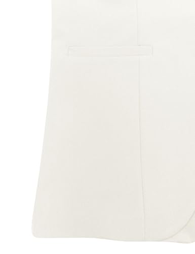 Fallorchid Womens Business Button Sleeveless V Neck Vest Fully Lined Suit Jacket Waistcoat4