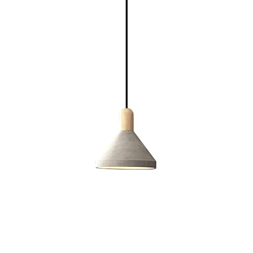Suspension en ciment rétro loft E27 luminaire industriel gris à hauteur réglable - 2