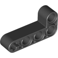 Lego Parts: Technic, Liftarm 2 x 4 L-Shape Thick (Pack of 2 - Black) by Parts - Technic, Liftarm