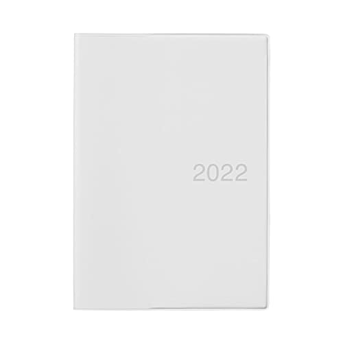 MUJI Monthly/Weekly Schedule Book 2022 B6 Size White Gray Beginning December 2021 Polyvinyl Chloride Cover Planner Scheduler