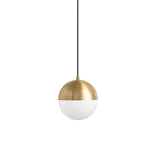 Lampe à Suspension d'Îlot de Cuisine, Verre et Métal E27