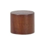 Image of B&P Lamp Drum Style Hardwood Finial, Oil Rubbed Finish, 7 /8 Inch Height, 1-1 /16 Inch Diameter