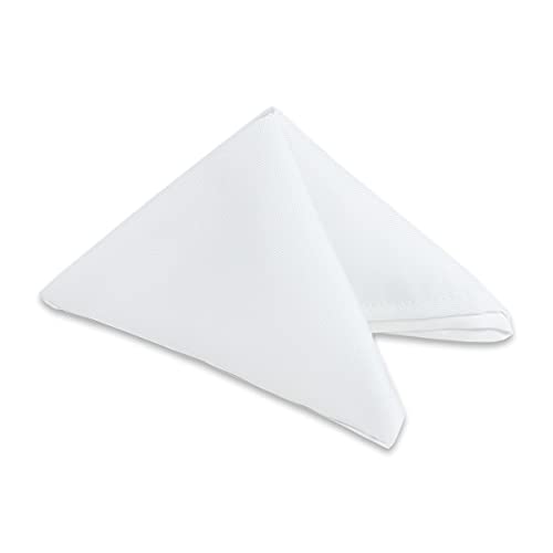 200 pcs White 17"x17" Polyester Cloth Napkins by Leading Linens - Used condition - US$108.58