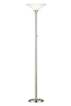 Artiva USA Classic Coordinates, 150W 71-Inch LED Torchiere Floor Lamp with Hammered Glass Shades, Brushed Steel Finish, Dimmable