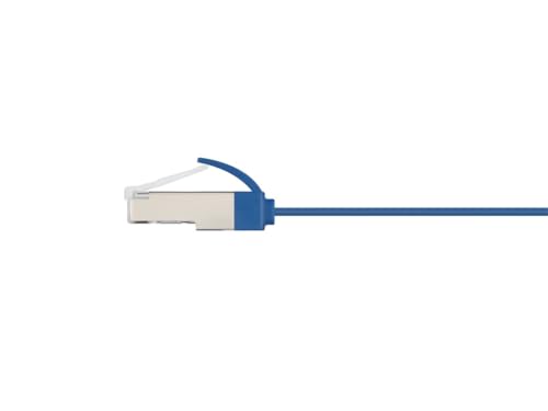 Cable Ethernet Monoprice Cat6A plano 0.5ft azul miniatura 2