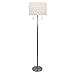 Home Styles Decor Therapy Ferina Twin Pull Chain Floor Lamp, Brushed Steel