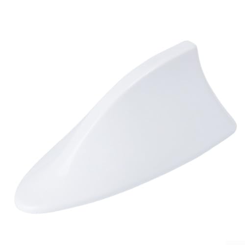 Antenna aerodinamica a pinna di squalo per tetti auto, aumenta il segnale FM/AM e lo stile senza sforzo (bianco)