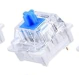 20 Stück Transparente Blaue Achse Switches Mit Zieher, 3-Polige Tastatur Staubdichte Schalter, Diy Mechanische Tastaturen Für Mechanische Tastatur, Gut Geeignet Für Gaming Tastatur Und PC Zubehör