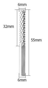 1 pz 3.175mm 4mm 6mm Diametro del tagliente in metallo duro PCB Board CNC PCP Routing Macchina for incidere Sgrossatura Fresa elicoidale(1Piece 6x32mm)