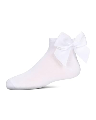 MeMoi Girls Bow-on-Back Cotton-Rich Anklet Sock