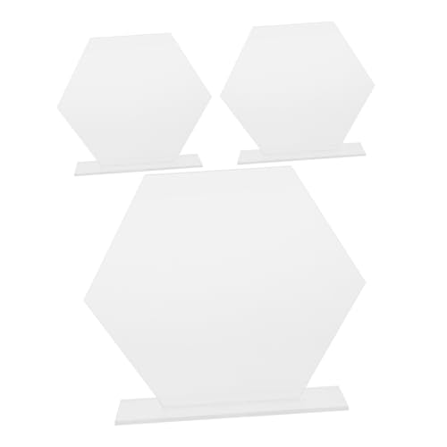 OFFSCH 3pcs Acrylic Table Number Signs Stand Place Cards for Wedding Banquet Party Favor