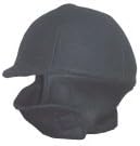 Fleece Equestrian Riding Helmet Cover with Neck Warmer - Black