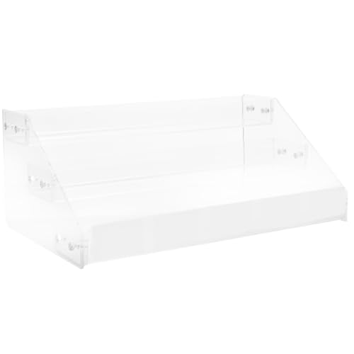 Gadpiparty Exhibidor Acrílico Transparente para Chicles Estante Escalonado de 3 Niveles 31 CM de Largo Ancho Interior 54 CM Soporte para Tienda Minorista y Supermercado Estante de