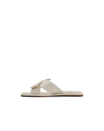 Image of Ted Baker Women's Spencer Leather Cross-Strap Bow Slide