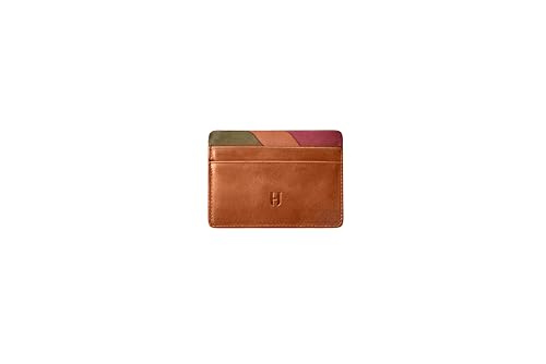 Wallet for Men, Slim Minimalist Card Holder, 6 Card Slots, Main Pocket, Full-Grain Handcrafted Front Pocket Leather, Gift Box - Pouch for Christmas & Birthday, Tan (Plus Colors)