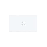 LOUYSGEN 1000W Touch Light Switch, Single-Gang 1-Button, No Neutral Wire Required, Non-Dimmable Tempered Glass Wall Switch, 110–220V AC, White