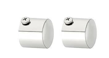 Curtain end Cap Pipe Holder for Curtain Rod End Caps Double Curtain Rod Holders end caps Brackets Curtain Brackets Full Set for Window Curtain and Door Curtain Holders (Pack of 2,Stainless Steel)-picture-14