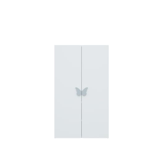 Image of VIKI Kids Wardrobe Almirah - 2 Door Kids Storage Cabinet for Bedroom, White (40x60x102 cm) | 1 Year Warranty