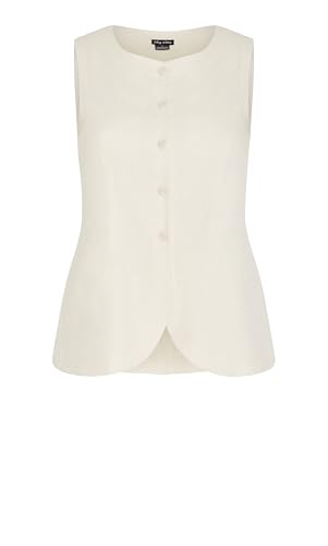 City Chic Women's Plus Size Vest - Vivien Linen4