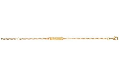 Esclava chapada en oro para niños con grabado incluido ideal como regalo de bautizo