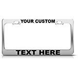 Speedy Pros Custom License Plate Frame Custom Personalized Text Funny Metal Cute Car Accessories Lic