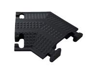 Kable Kontrol Rubber Drop Over Cord Covers – 45° Degree Right Turn – 1.5” Width – 0.5” Height – 1 Channel – FCC999 Compatible  Black 