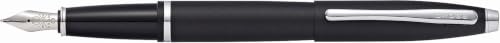 Image of Cross Calais Matte Black Fountain Pen with Medium Stainless Steel Nib (AT0116S-14MS) | Medium Nib, Includes Premium Gift Box