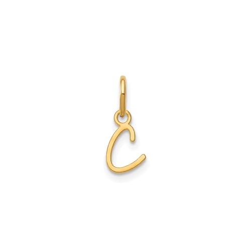 Colgante de oro amarillo con letra inicial Jewelry Affairs 14x10 mm