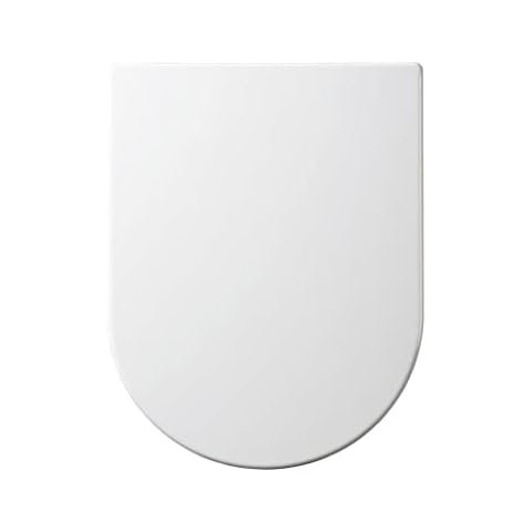 EuroShowers ONE Series Long D Shaped Toilet Seat - Soft Close + Quick Release Cover