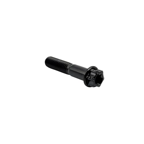 Image of RISON Titanium Bolts M10*1.25 * 35 Torx Titanium Bolts for Motorcycles Hex Head Dual Drive Black Titanium Flange Bolt Pack of 5