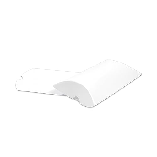 Frau WUNDERVoll® 12 Kissenschachteln matt weiß 15x7,5cm (flach), 300g/ Kissenverpackungen, Pillow box, Faltverpackung, Geschenkverpackung, Gastgeschenk, Adventskalender