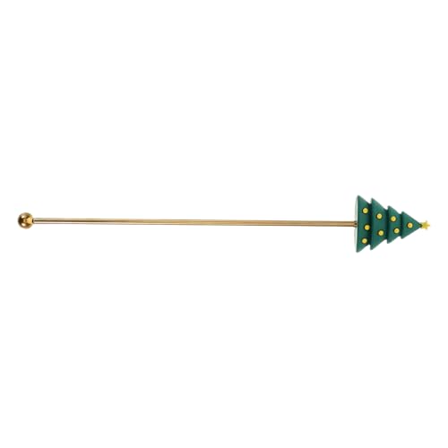 PRETYZOOM Christmas Coffee Stirrer Holiday Drink Swizzle Sticks with Adorable Christmas Tree Design for Cocktails Coffee and Desserts