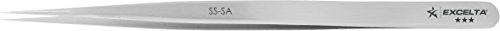 Excelta - SS-SA - Tweezers - Slim Very Fine Point - Straight -Three Star - Anti-Mag. SS, 0.06" Height, 0.315" Wide, 5Length